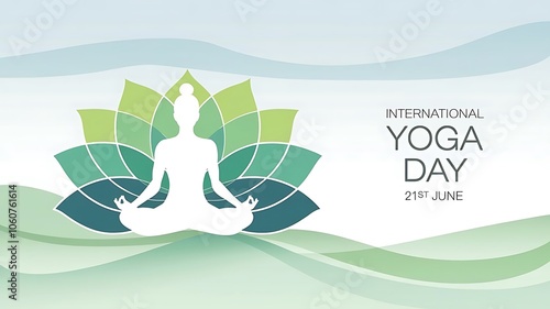 International yoga day banner illustration photo