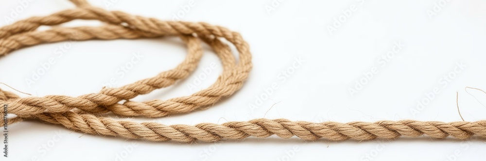 Thick brown rope, nautical hemp cord, twisted fibers, macro texture, natural jute twine, rustic craft material, beige background, close-up photography, coiled rope detail, organic material, maritime t Thick brown rope, nautical hemp cord, twisted fibers, macro texture, natural jute twine, rustic craft material, beige background, close-up photography, coiled rope detail, organic material, maritime t
