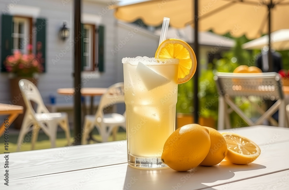 ice cold lemonade on a sunny day outside in the garden ice cold lemonade on a sunny day outside in the garden