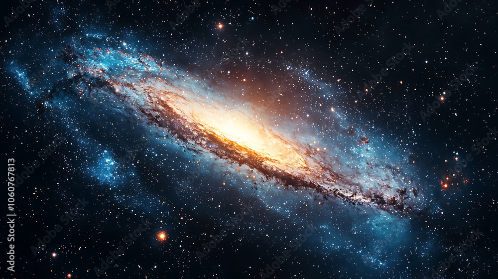 Fototapeta premium planet and galaxy