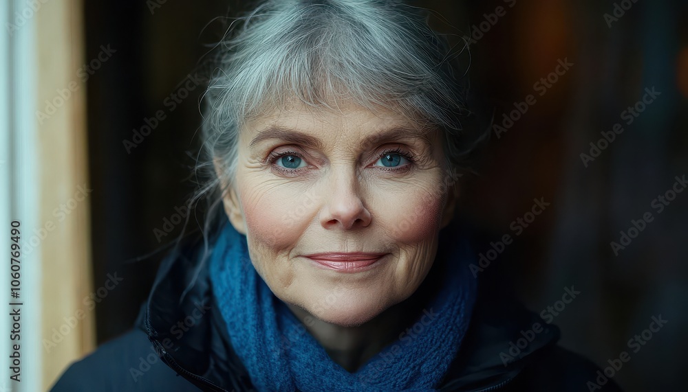 Aging gracefully with a vibrant spirit in a cozy indoor setting Aging gracefully with a vibrant spirit in a cozy indoor setting