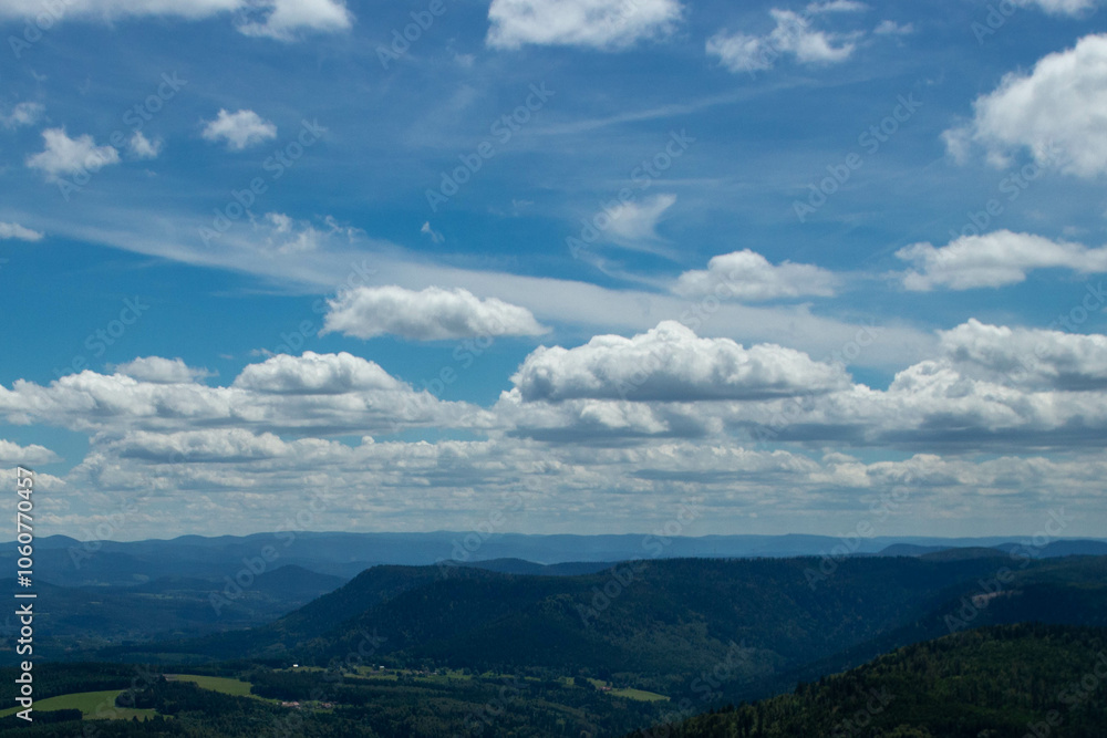 Vue sur la vallée depuis le Temple Musée du Donon Vue sur la vallée depuis le Temple Musée du Donon