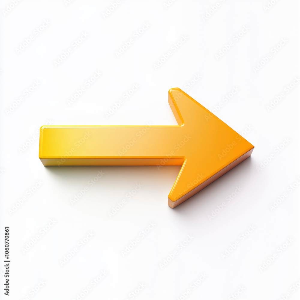 Arrow sign on white background Arrow sign on white background