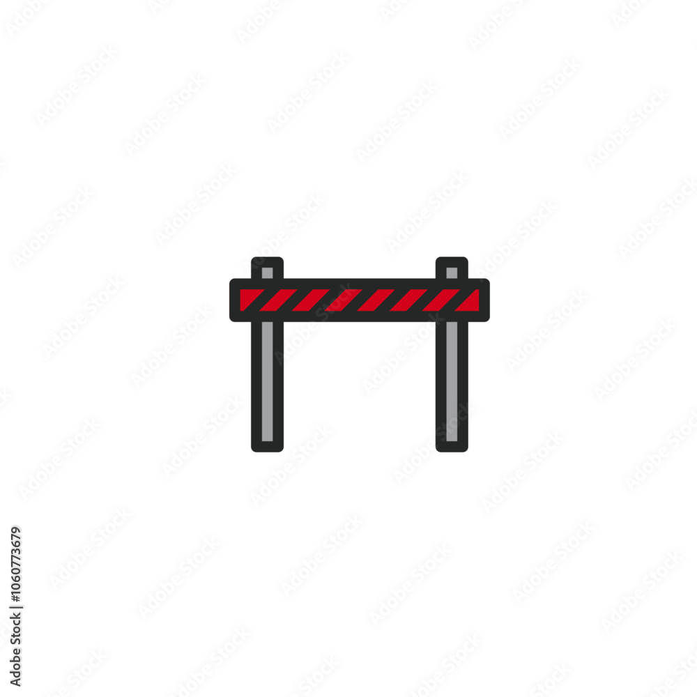 Barricade icon flat vector design Barricade icon flat vector design