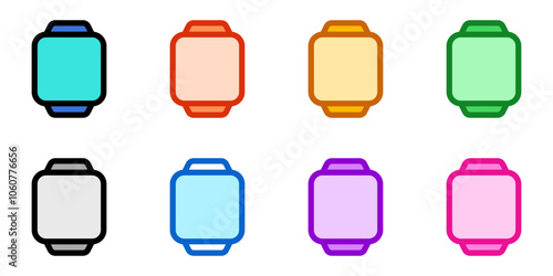 Editable vector blank square smartwatch screen icon. Part of a big icon set family. Perfect for web and app interfaces, presentations, infographics, etc