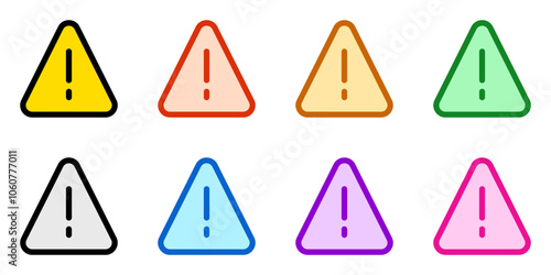 Editable vector alert warning danger triangle icon. Part of a big icon set family. Perfect for web and app interfaces, presentations, infographics, etc