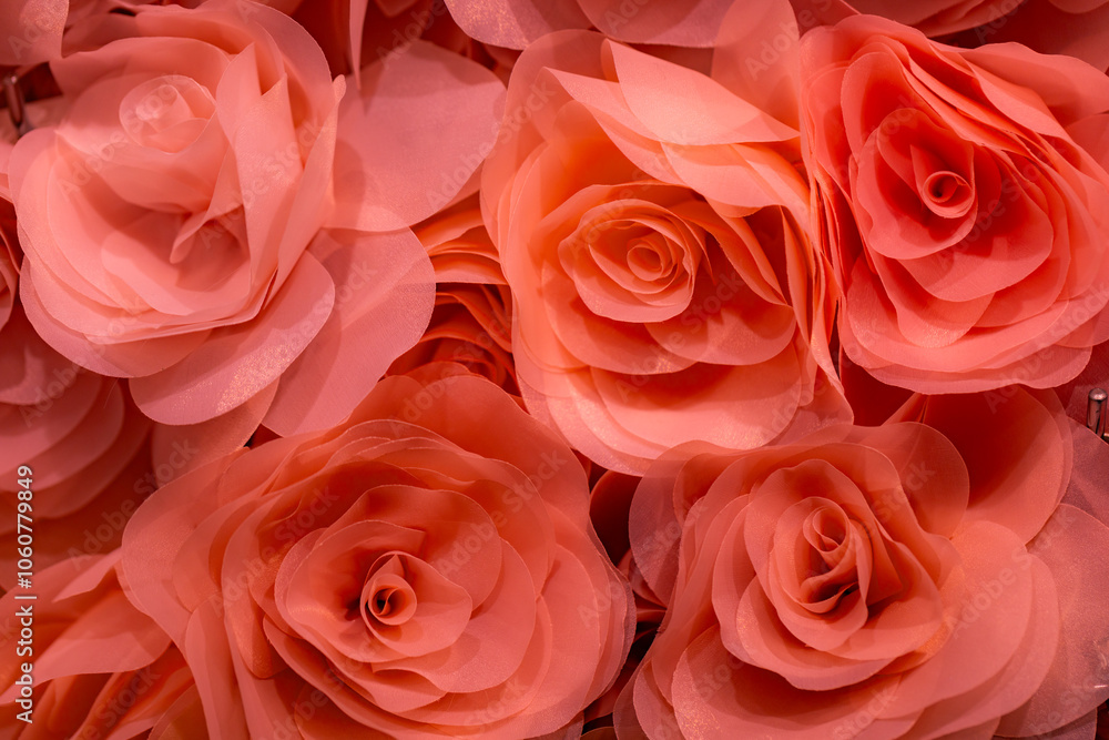 Closeup of artificial flowers textures background Closeup of artificial flowers textures background