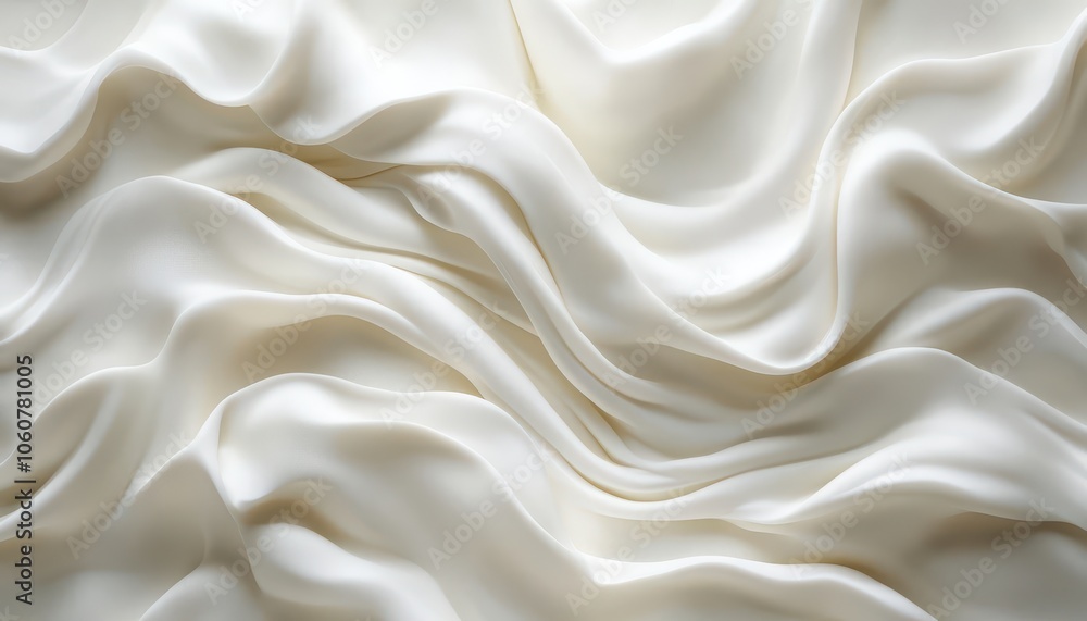 Fluid abstract design of wavy white marble in a sculpted horizontal composition Fluid abstract design of wavy white marble in a sculpted horizontal composition