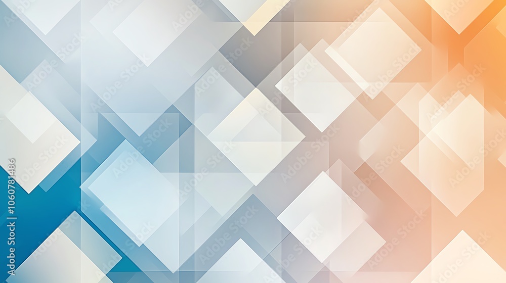 Obraz premium A vibrant abstract background featuring layered geometric shapes in soft colors, perfect for modern design projects and digital art.