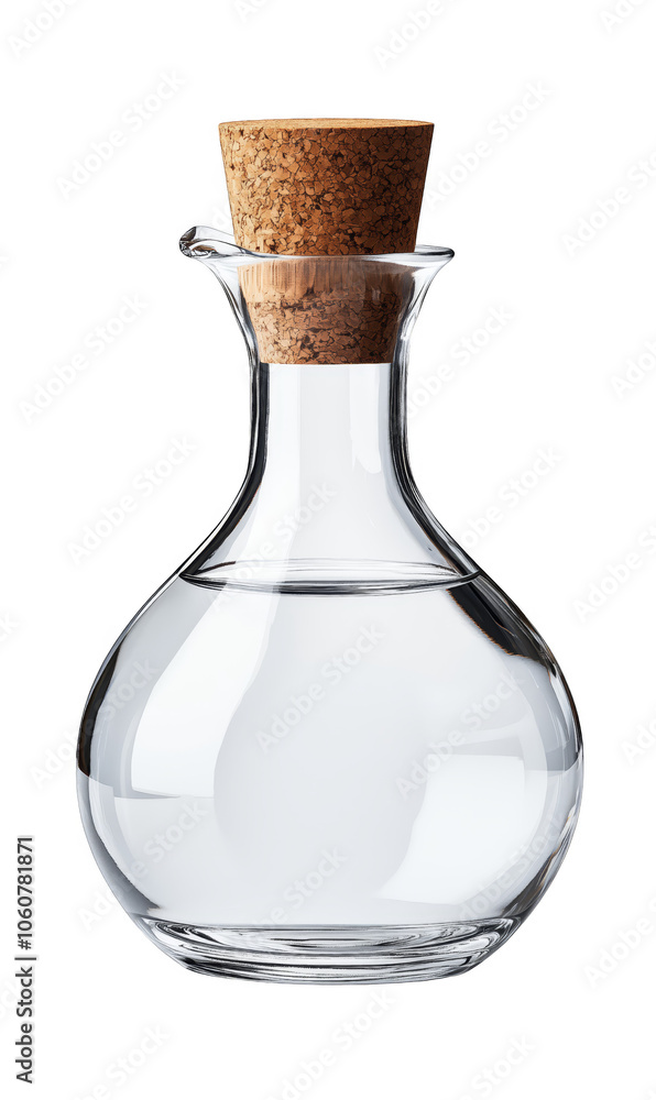 Elegant Clear Glass Oil Dispenser with Cork Spout Elegant Clear Glass Oil Dispenser with Cork Spout