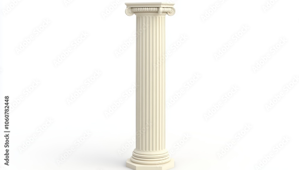 Doric column standing tall in a minimalist design with elegant architectural details Doric column standing tall in a minimalist design with elegant architectural details