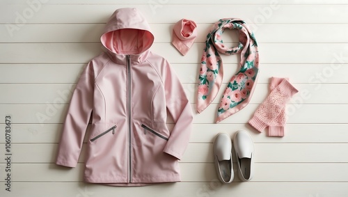 Spring Outfit with Light Pink Jacket photo