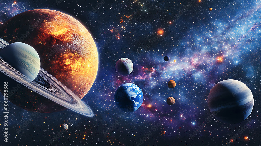 Obraz premium space and planet