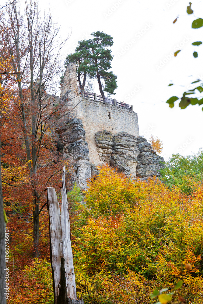 Colorful autumn Landscape in Bohemian Paradise, Czech Republic