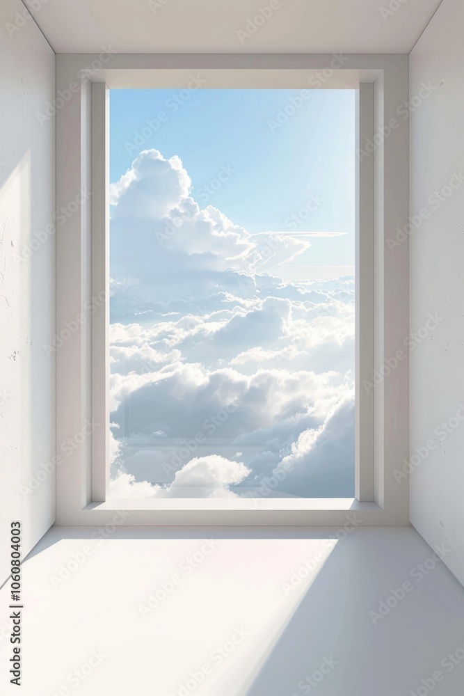 A clear blue sky with white clouds, perfect for a sunny day or a photography project A clear blue sky with white clouds, perfect for a sunny day or a photography project