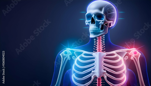 3d rendered illustration of a human skeleton