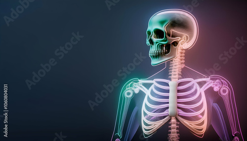 3d rendered illustration of a human skeleton