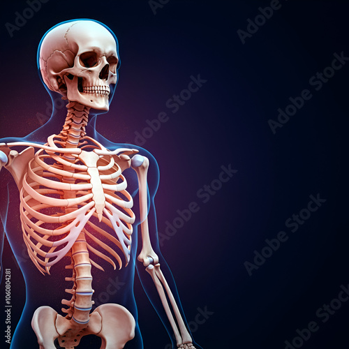 3d rendered illustration of a human skeleton