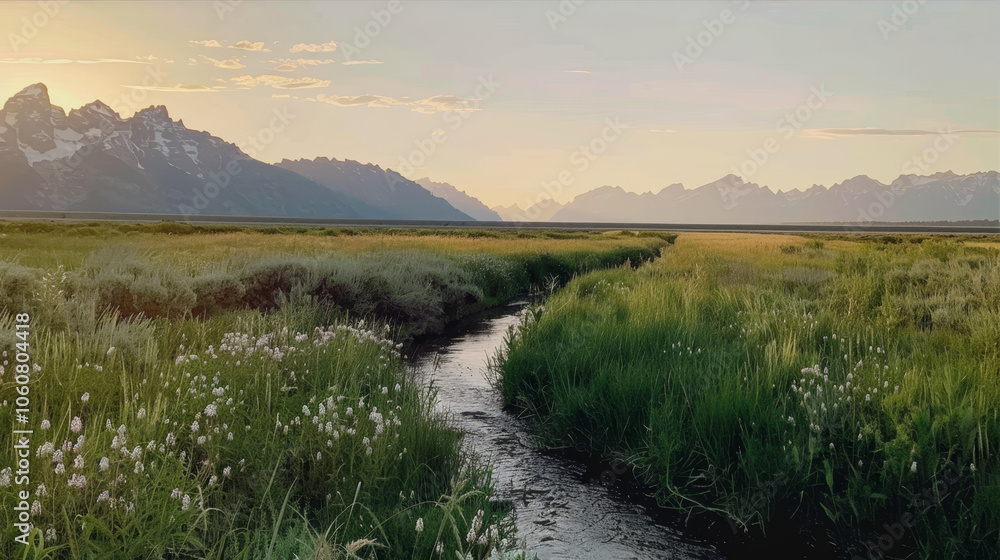 River against the backdrop of mountains
River against the backdrop of mountains