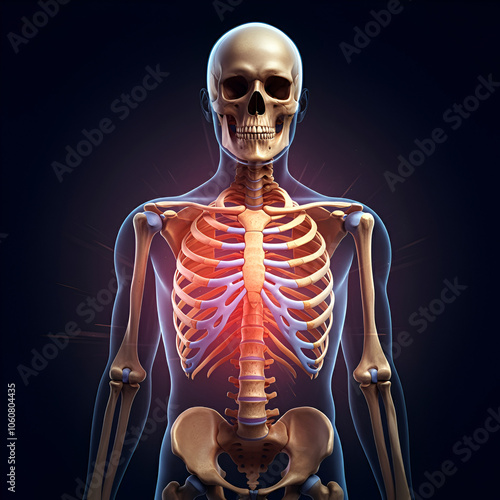 3d rendered illustration of a human skeleton