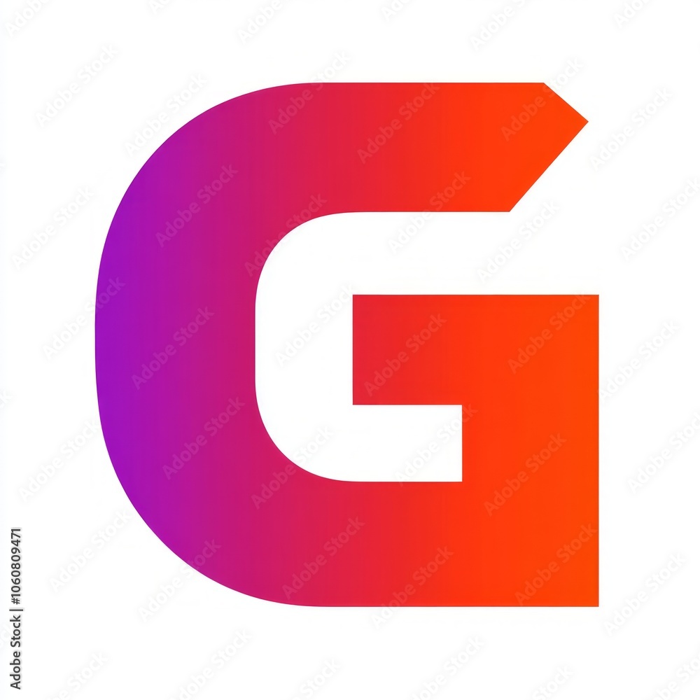 A stylized letter G with a gradient of pink to red. A stylized letter G with a gradient of pink to red.