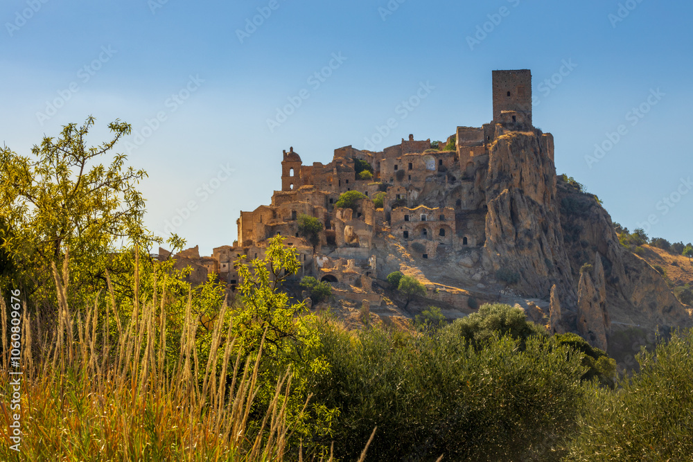 The abandoned village of Craco in Basilicata, Italy