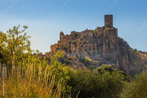 Obraz na płótnie The abandoned village of Craco in Basilicata, Italy w salonie