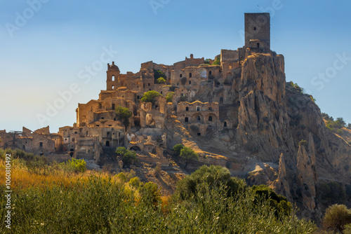 The abandoned village of Craco in Basilicata, Italy