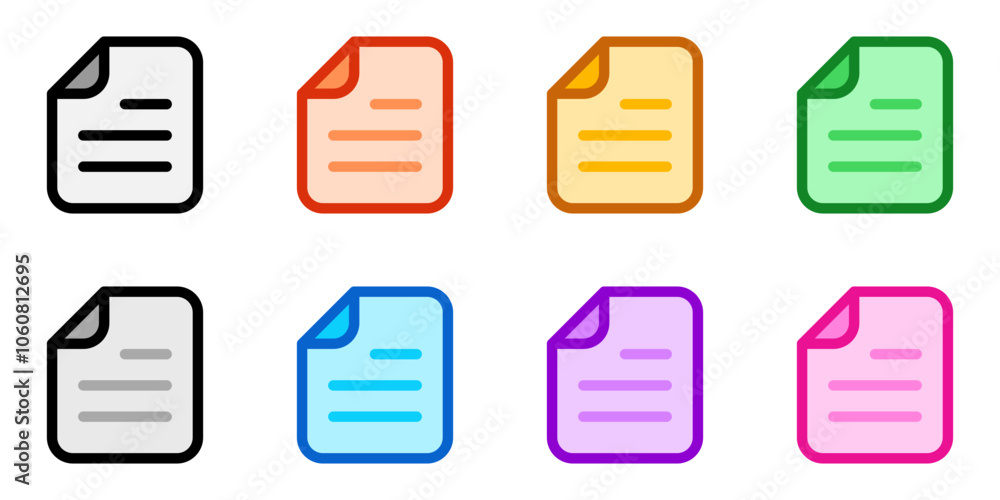 Editable vector file document icon. Part of a big icon set family. Perfect for web and app interfaces, presentations, infographics, etc Editable vector file document icon. Part of a big icon set family. Perfect for web and app interfaces, presentations, infographics, etc