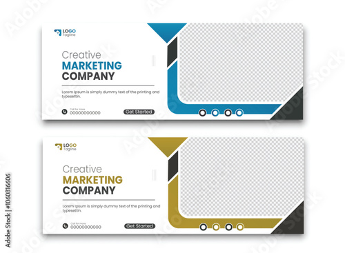 Digital marketing social media post design web banner template