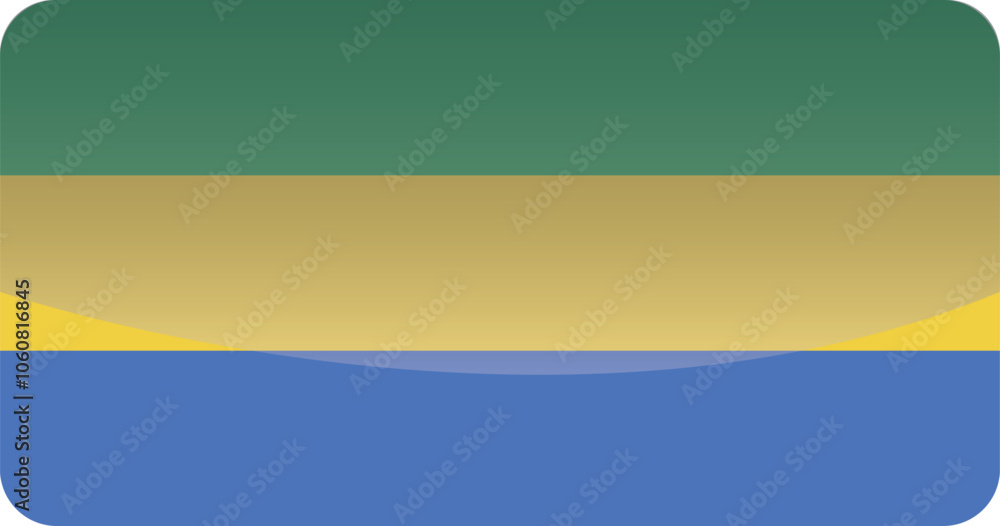 National flag of Gabon.Vector illustration National flag of Gabon.Vector illustration
