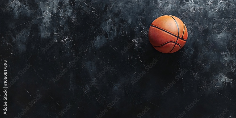 Basketball on Black Background Sport Equipment Game Competition Recreation Activity Training Fitness Workout Ball Orange Black Texture D Basketball on Black Background Sport Equipment Game Competition Recreation Activity Training Fitness Workout Ball Orange Black Texture D