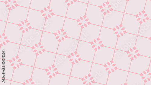 seamless pattern with pink flowers