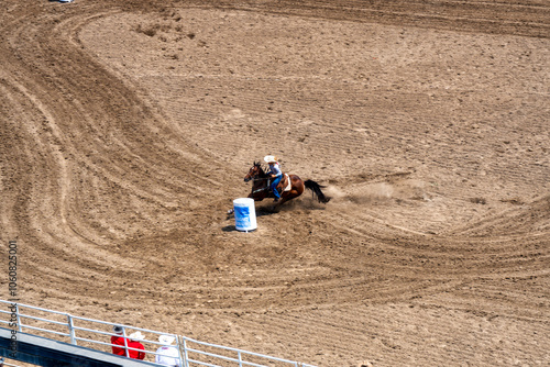 Foto Calgary, Alberta - July 10, 2024: Rodeo show at Stampede Park