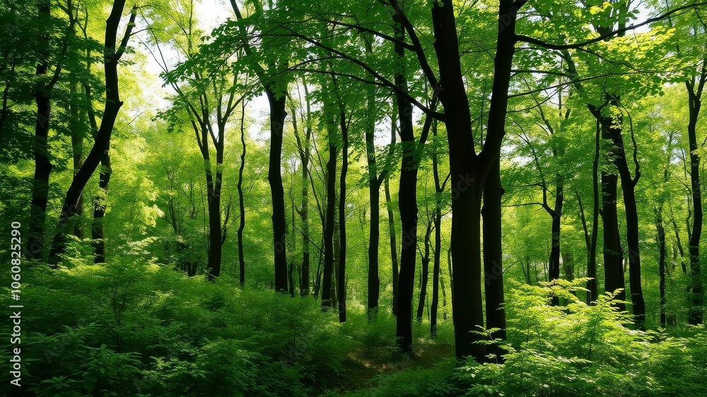 Lush greenery of a vibrant forest with sunlight filtering through the leaves, creating a soothing and peaceful natural wallpaper, peaceful, sunlight Lush greenery of a vibrant forest with sunlight filtering through the leaves, creating a soothing and peaceful natural wallpaper, peaceful, sunlight