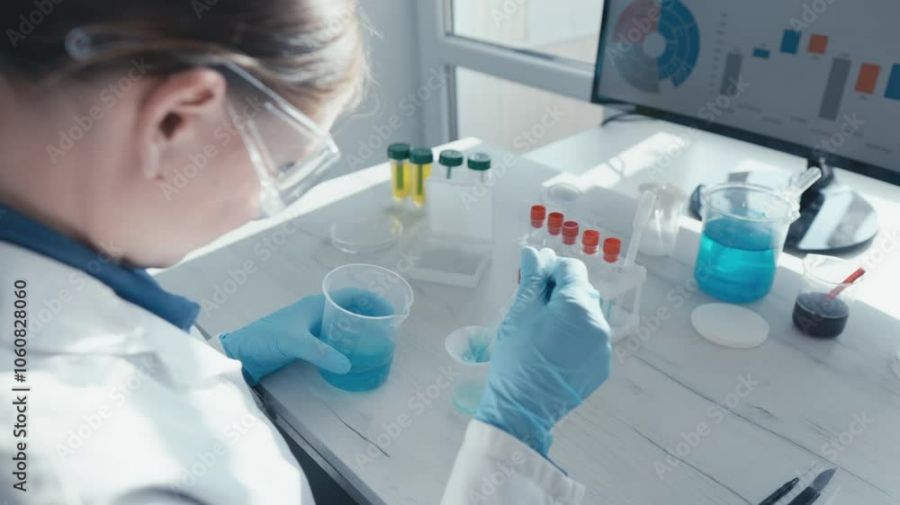 An experienced scientist is diligently conducting a variety of intricate laboratory experiments that involve working with chemical solutions and performing indepth data analysis to ensure accuracy An experienced scientist is diligently conducting a variety of intricate laboratory experiments that involve working with chemical solutions and performing indepth data analysis to ensure accuracy