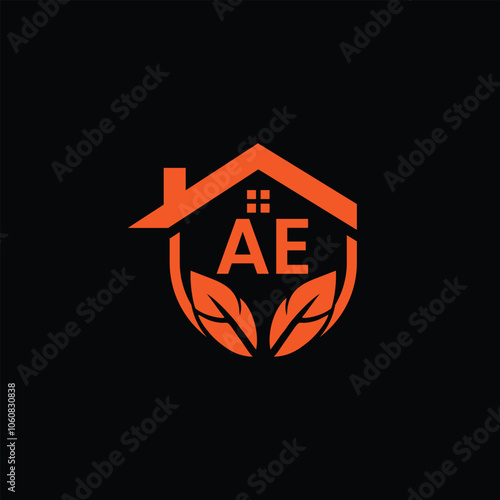 Tree Leaf and Real Estate Logo With Letter AE