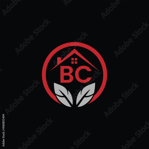 Natural Leaf and Real Estate Logo With Letter BC