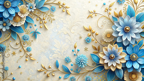 Spring Wedding invitation Card design greeting cards elegant wonderful 3d illustration style