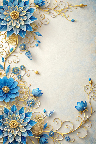 Spring Wedding invitation Card design greeting cards elegant wonderful 3d illustration style