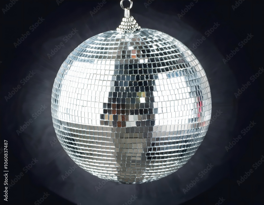 Obraz premium disco ball isolated on a dark background