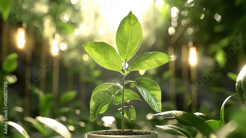 Advanced greenhouse with vertical farming, carbonneutral agriculture innovation, ecosolution photo