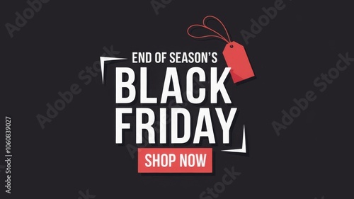 black friday sale sign on black background 