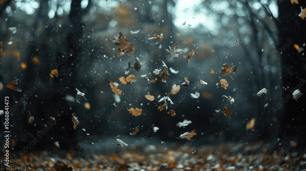 A bunch of leaves blowing in the wind A bunch of leaves blowing in the wind