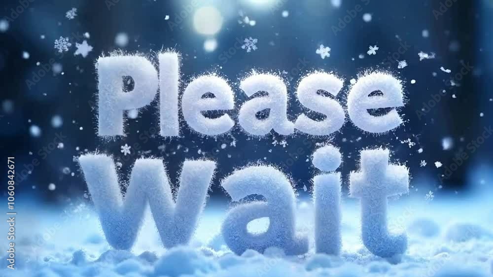 snow text effect please wait with a stunning blurred background, creating a snow text effect please wait for engaging videos snow text effect please wait with a stunning blurred background, creating a snow text effect please wait for engaging videos