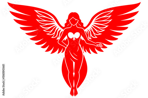 Valentine Angel Wings | isolated vector illustration on white background