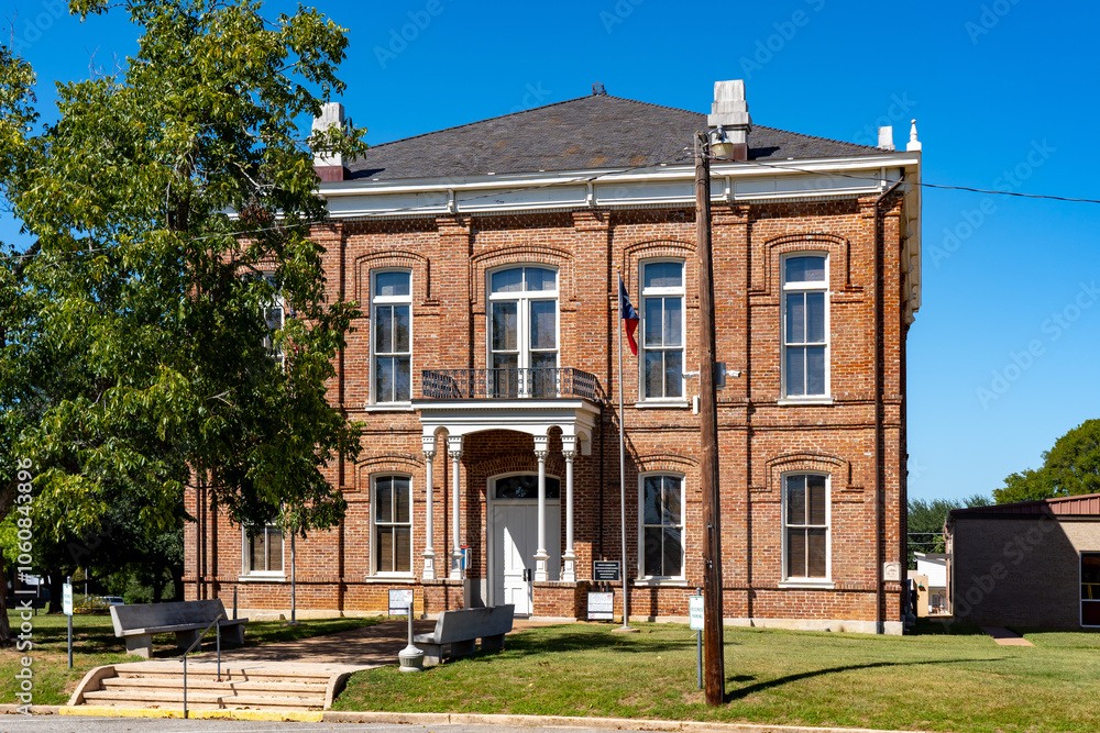 Naklejka premium Centerville, Texas, Leon County Courthouse