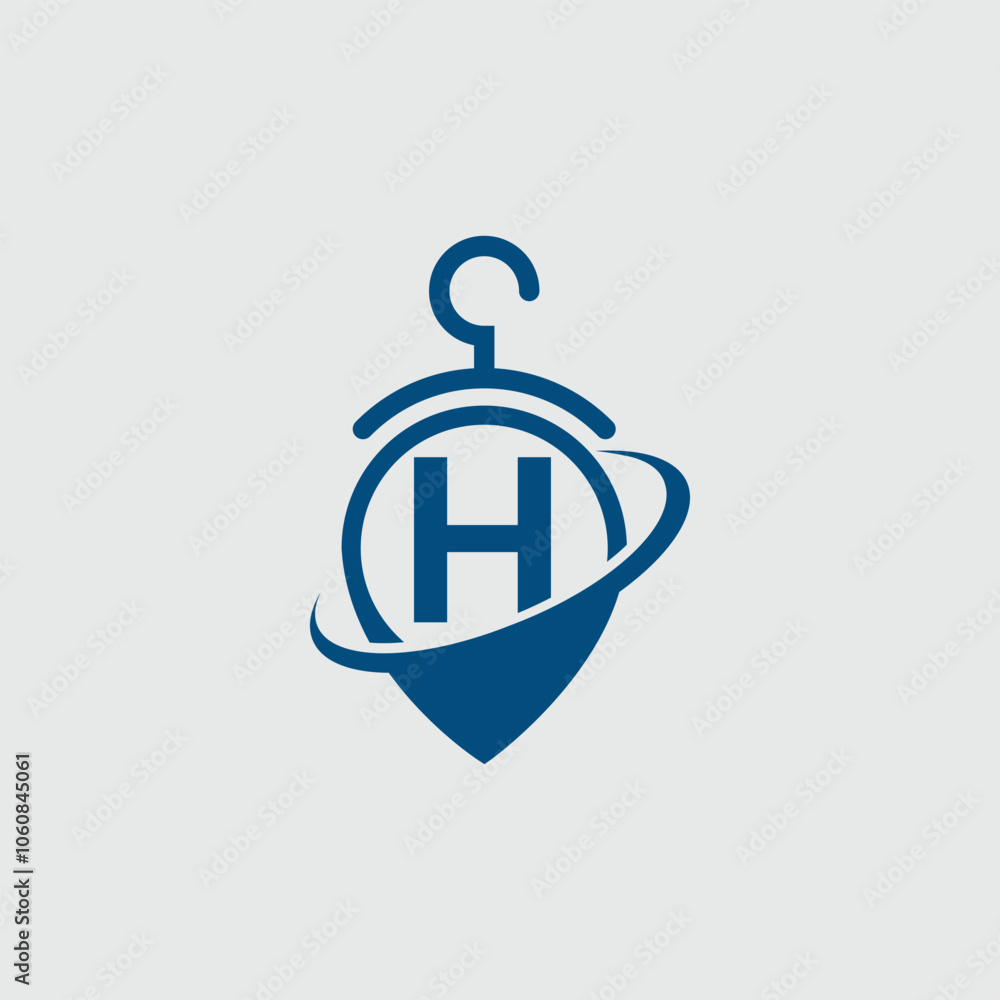 Fototapeta premium Abstract Fashion Symbol With Letter H Logo