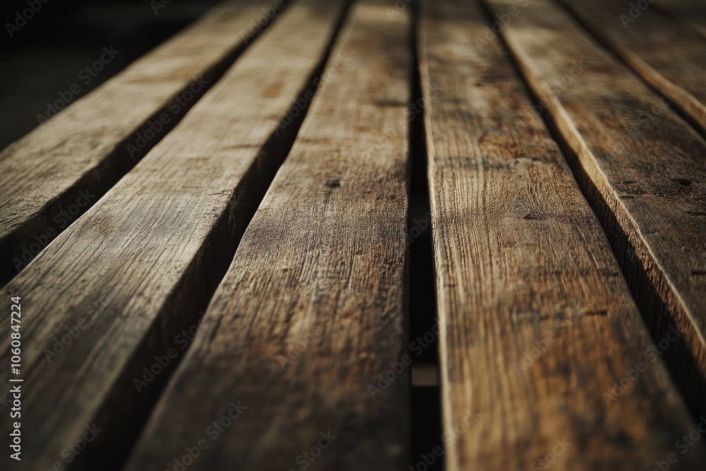A close-up shot of a wooden table with a blurred background A close-up shot of a wooden table with a blurred background