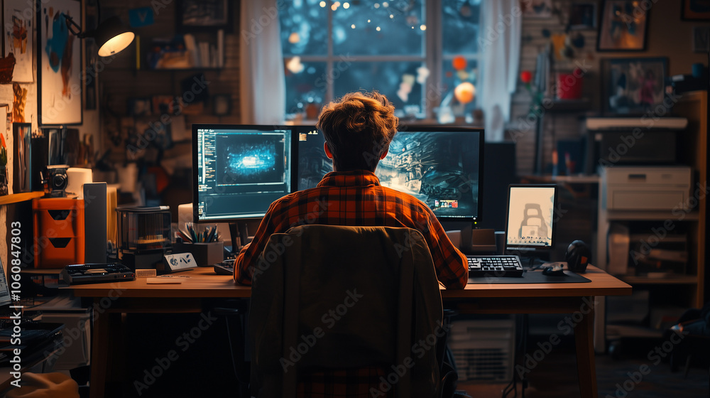 Gamer and Streamer Setup: Engaging Game Streaming Experience with High-Quality Gear, Real-Time Interaction, and Immersive Gameplay Gamer and Streamer Setup: Engaging Game Streaming Experience with High-Quality Gear, Real-Time Interaction, and Immersive Gameplay